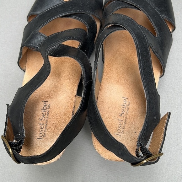 Josef Seibel Ruth 15 Platform Sandals Black Sz 36 - Picture 8 of 15